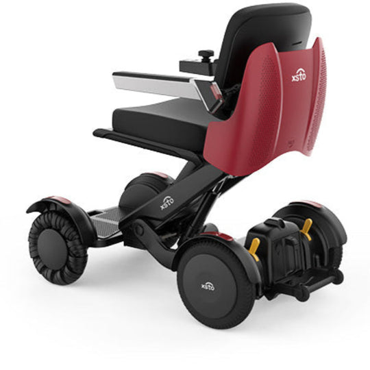 M4 Electric Wheelchair - XSTO burgundy red backrest