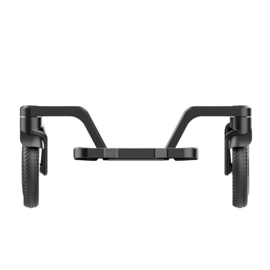 front view showing both wheels and foot rest for xsto m4 wheelchair