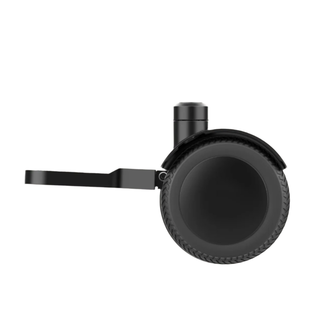 foot rest and wheels for electric wheelchair side view showing rubber wheel